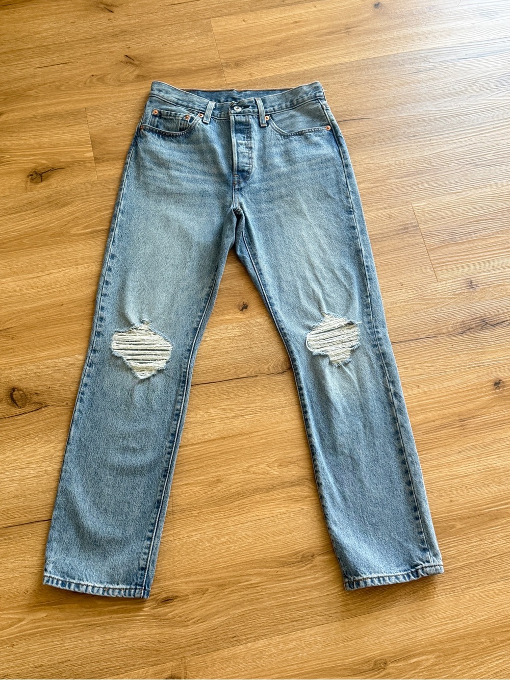 Levi's 501’s Light Blue Straight Leg Jeans- 28x30